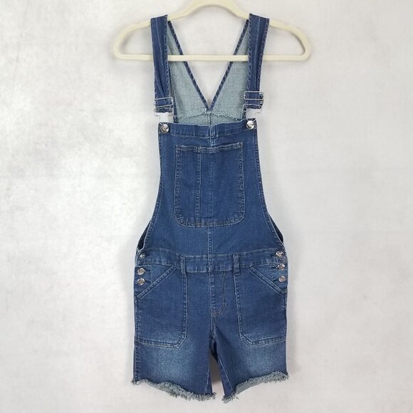 Wild Blue Sadie Robertson Collection Size S Denim Jean Overalls Shorts - Picture 1 of 11